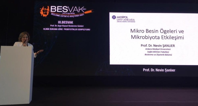 III. BESVAK Prof. Dr. Ayşe Baysal Beslenme Günleri ‘‘Klinik Duruma Göre Probiyotikler Sempozyumu”nda Prof. Dr. Nevin Şanlıer konuşma yaptı.